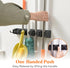Lifewit Mop and Broom Holder Wall Mount, Anti-Slip Broom Hanger for Kitchen Organization, Heavy Duty Cleaning Supplies Organizer, Easy Install Too...