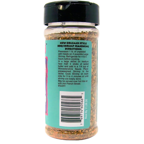 Andy Roo's No Salt No MSG Louisiana BBQ Shrimp Creole Seasoning, 3.5 Ounce Shaker...