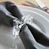 Huang Acrylic Set of 4 Square Beveled Napkin Rings (clear) for table settings, decor, entertainment, parties, and weddings...
