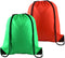 PLULON 2Pcs Drawstring Bags Bulk Drawstring Backpack Green Red String Backpack Cinch Sack Sport Gym Backpack Bags for Yoga Traveling Outdoor Sport...