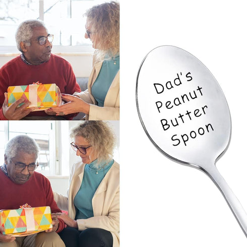 Dad Gifts for Birthday Christmas from Daughter Son Creative Dad’s Peanut Butter Spoon for Father's Day Peanut Butter Lover Gift for Daddy Dads Day...
