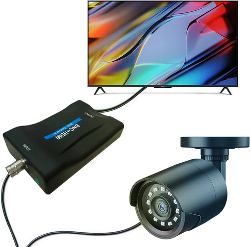 Coax to Hdmi Adapter,BNC to HDMI Converter,CVBS PAL/NTSC BNC to HDMI Adapter,720P/1080P Video Adapter HDCP Hook Security Camera CCTV DVRs Surveill...