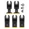 5pcs Titanium Oscillating Tool Blades for Metal Nails Hard Material and Wood Plastic - Multitool Blades Fit Dewalt Bosch Worx Milwaukee Ryobi...