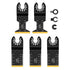 5pcs Titanium Oscillating Tool Blades for Metal Nails Hard Material and Wood Plastic - Multitool Blades Fit Dewalt Bosch Worx Milwaukee Ryobi...