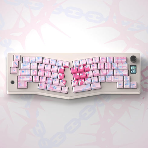 Hyekit PBT Keycaps - Cherry Profile Custom Keycaps, 144 Keys, Dye-Sublimation, Bleeding Love Theme Keyboard Keycap Set for Mechanical Keyboard, Ke...