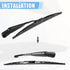 X AUTOHAUX 1 Set 10" 16" Rear Windshield Wiper Arm Blades for Dodge Grand Caravan 2011-2020 for Chrysler Town Country 2012-2016 6 Cyl 3.6L 6810235...