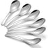 Soup Spoons, 6 Pieces Cereal Spoon, 6.7 Inch Table Spoons Silverware Thickened Stainless Steel, Kitchen Spoon Set of 6 for Soup, Silver, Dishwashe...