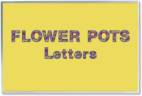 Hygloss Products Bulletin Board Letters and Numbers – Punch Out Flower Pot Design Combo – 3 Inch, 350 Pieces...