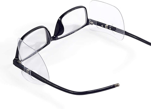 Touri 20 Pairs Clear Slip-On Protective Safety Side Shields for Glasses Fits Small to Medium Eyeglasses for Keeping Your Eyes Safe...