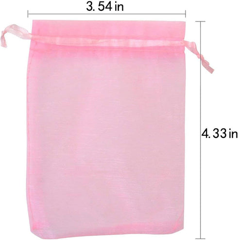 50pcs Organza Bags-Mix Color 3.54''x4.33''(9x11cm) Satin Drawstring Organza Pouch Wedding Party Favor Gift Bag Jewelry Watch Bags...