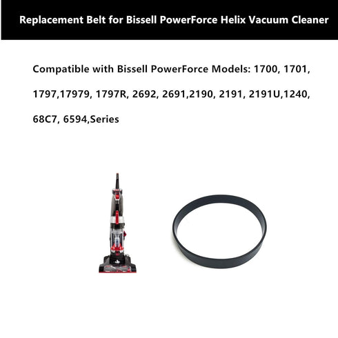 Replacement Belt for Bissell PowerForce Helix Vacuum Cleaner, Compatible with Models 2191U, 2191, 2190, 1797, 1700 Part #2031093 (2 Belt)...