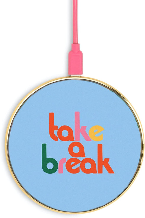 ban.do Wireless Charger with 60 Inch USB Cord, Cute Charging Pad Compatible with Android and Apple Phones/Watch, Take a Break...