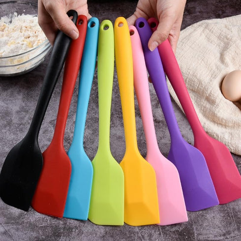 Get It Right Premium Silicone Spatula -Red color Non-Stick Heat Resistant Kitchen Spatula - Perfect for Baking, Dishwasher Safe Utensils, Cooking,...