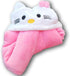 Hooded Toddler Blanket | Plush Soft Animal Baby or Infant Hoodie Blankie 36x27 + Hood (Light Pink)...