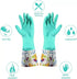 Dishwashing Rubber Gloves 3 Pairs, Aixingyun Non-Slip Household Laundry Kitchen Cleaning Gloves, Reusable PU Waterproof Latex Gloves Gift for Mom ...