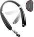 AMORNO Foldable Bluetooth Headphones Wireless Neckband Headset with Retractable Earbuds, Sports Sweatproof Noise Cancelling Stereo Earphones with ...