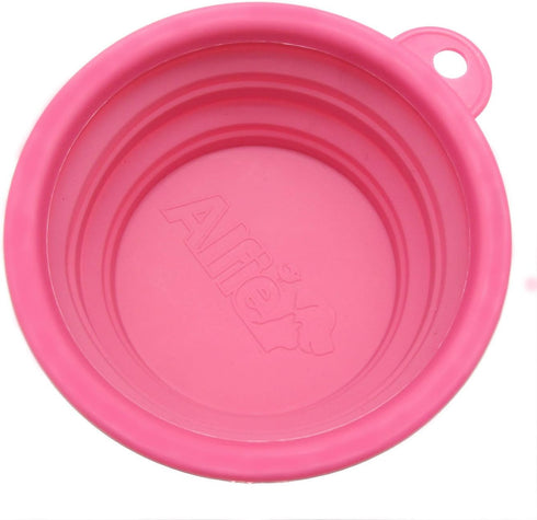 Alfie Pet - Ros Pet Expandable/Collapsible Travel Bowl - Size: 1.5 Cups, Color: Hot Pink...