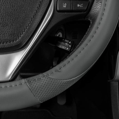 Motor Trend Perforated Microfiber Leather Steering Wheel Cover for Cars Trucks SUVs Vans, Sporty Racing Improved Grip Anti-Fatigue Ergonomic Desig...