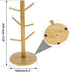 C&AHOME Coffee Mug Tree - 6 Hooks Mug Holder Tree,Wooden Coffee Cup Holder - Mug Tree Rack Stand Ideal for Countertop Standard Use...