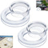 2Pcs Clear Standard Size Silicone Umbrella Hole Ring Plug and Cap Set for Glass Outdoors Patio Table Deck Yard 2 Inch Patio Table Umbrella Hole Ri...