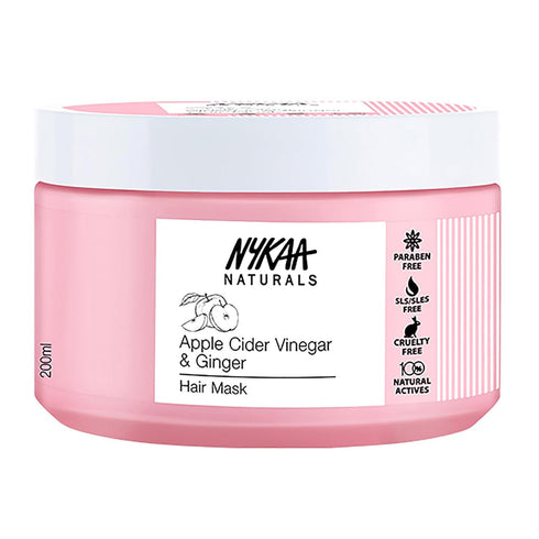 Nykaa Naturals Hair Mask, Apple Cider Vinegar and Ginger, 6.76 oz - Anti-Dandruff Hair Care for Women - Promotes Hair Growth - Safe on Colored Hai...