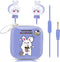 Cute Rabbit Kids Earbuds, Earbuds for Kid Size Wired Earphones & in-Ear Headphones with Microphone and Lovely Earbuds Storage Case Gifts for Schoo...