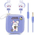 Cute Rabbit Kids Earbuds, Earbuds for Kid Size Wired Earphones & in-Ear Headphones with Microphone and Lovely Earbuds Storage Case Gifts for Schoo...