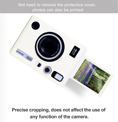 Pocoukate Protective Case for Instax Mini EVO, Soft Silicone Cover Bag with Screen Protector for Fujifilm Instax Mini EVO Instant Camera - Light-G...