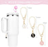 6pcs Cloud Flower Straw Cover for Stanley Cup,Straw Topper 10mm Straw Tips Lids,with 3PCS Initial Personalized Letter Charm Stanley Tumblers Acces...