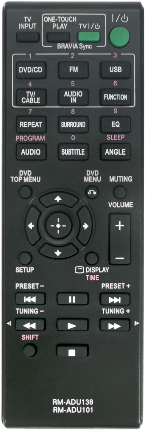 RM-ADU138 RM-ADU101 Replace Remote Control fit for Sony AV Receiver Home Theater System DAV-TZ140 DAV-TZ145 DAV-TZ150 HBD-TZ130 HBD-TZ140 HBD-TZ14...