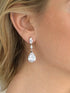 Mariell Cubic Zirconia Crystal Teardrop Dramatic Size Dangle Bridal Earring with Platinum Plating for Wedding, Bridesmaid, Prom Jewelry Gift...