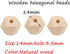 30pcs Natural Wood Geometric Hexagon Beads 14mm Maple Wood Polygon Ball Wooden Loose Spacer Beads for Crafts DIY Jewelry Making (30pcs)...