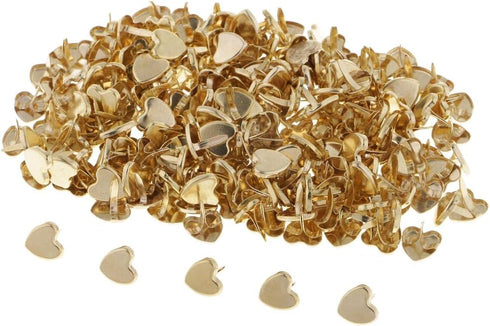 200 Pcs Heart Shaped Brads, Metal Iron Brads Paper Fasteners for Craft Embellishments...