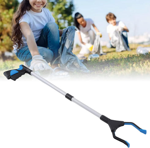 Trash Grabber Aluminum Alloy ABS Material Folding Design Grabber Pickup Tool Lightweight Portable Blue Black Labor Saving Picker Reaching Aids...