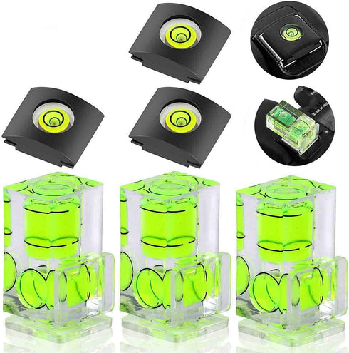6 Pack Hot Shoe Level, Hot Shoe Bubble Level Camera Hot Shoe Cover 2 Axis Bubble Spirit Level for DSLR Film Camera Canon Nikon Olympus,Combo Pack ...