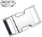 Dog Collar Buckle, Fastener Stainless Steel Buckle for Small Medium Large Dogs Collar Steel Chrome Plated No Pull Dog Collar Fastener (M:3.0mm, Ar...