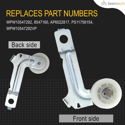 W10547292 Dryer Idler Pulley Replacement Part Seentech Compatible with Whirlpool, Admiral, Estate, Inglis, Kenmore Dryers - Replace: WPW10547292 AP6022817 W10547292 8547160 PS11756154