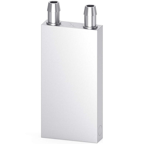 Aluminum Water Cooling Block, Liquid Water Cooler Heat Sink System for PC Computer CPU Graphics Radiator Heatsink Endothermic Head Silver(40mm x 8...