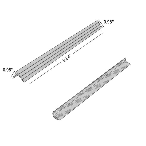 LONGFITE Table Wall Edge Protector Clear Corner Protectors Guards 6.56 feet Furniture Fireplace Safety Bumpers 8 Pack Baby Proofing with Wide Cove...
