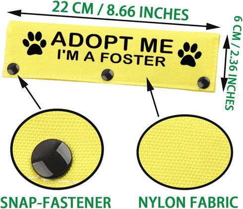 JXGZSO Adopt Me I’m A Foster Leash Sleeve Wrap Adopt Me Dog Leash Cover Dog Gift Dog Owner Gift Dog Rescue Gift (I'M A FOSTER DLS)...