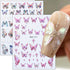 5D Aurora Butterfly Nail Stickers for Women Cartoon Butterfly Nail Art Stickers for Nail Designs Embossed Butterfly Stickers for Nails Design Rose...