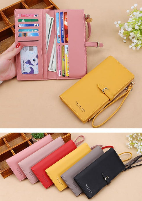 PORT&LOTUS Red Wallets for Women Small Wallets Mini Wallet for Woman Credit Card Organizer with Slim Cash Coin Purse Pocket Wallet for Woman Anti ...