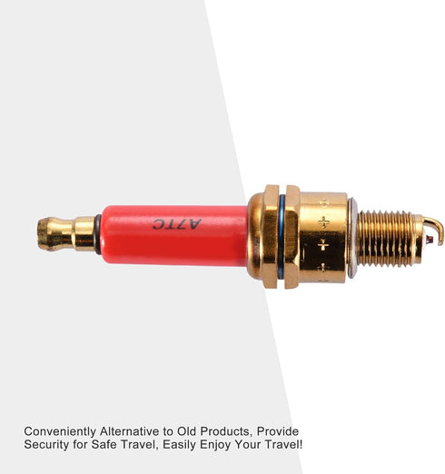 GOOFIT Motorcycle A7TC Spark Plug Red for 50cc 70cc 90cc 110cc 125cc 140cc 150cc QMI157 ATV Motor Scooter Go Kart Dirt Bike Moped Pack of 1...