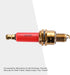 GOOFIT Motorcycle A7TC Spark Plug Red for 50cc 70cc 90cc 110cc 125cc 140cc 150cc QMI157 ATV Motor Scooter Go Kart Dirt Bike Moped Pack of 1...