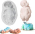 Large Size Newborn Sleeping Baby Mold Silicone Fondant Cake Decoration Cupcake Toppers for Baby Shower...