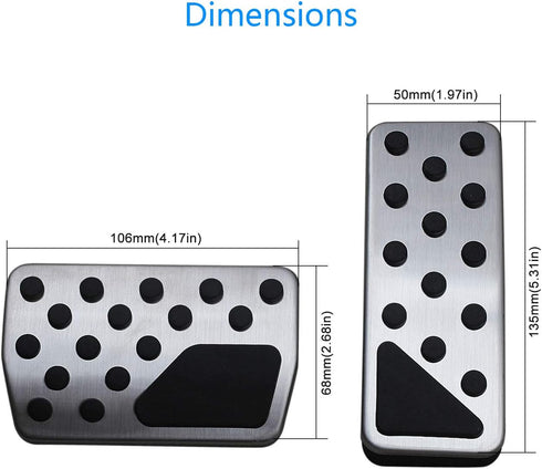 Non-Slip Foot Gas Brake Pedal Cover Compatible with 2011-2021 Jeep Grand Cherokee Dodge Durango Accessories...