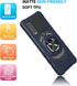 TJS Compatible for AT&T Motivate Max (U668AA) Case, Cricket Ovation 3 Case, with Tempered Glass Screen Protector, Metal Ring Magnetic Support Kick...