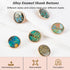 OLYCRAFT 24Pcs 6 Styles Plants Shank Buttons 18mm Alloy Enamel Shank Buttons Tree Theme Metal Blazer Buttons Green Gold Vintage Shank Buttons Roun...