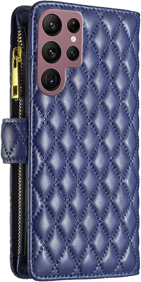 Asuwish Phone Case for Samsung Galaxy S22 Ultra 5G Wallet Cover with Tempered Glass Screen Protector and Leather Flip Credit Card Holder Stand Cel...