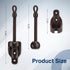 Sun Shade Replacement Parts Shade Tie Downs and End Cap with Ring Kit,Weather Resistance,Compatible with Coolaroo Exterior Roller Shade,Outdoor Bl...